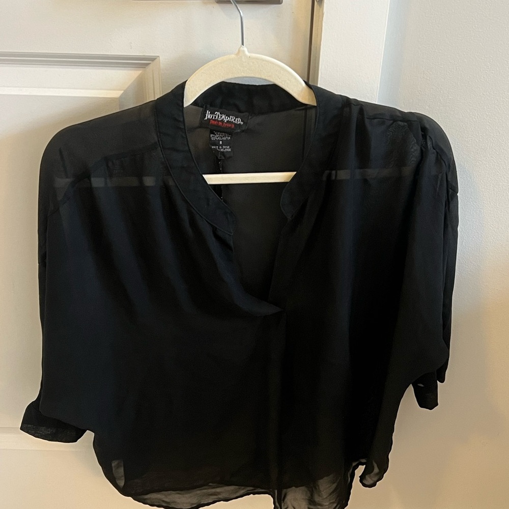 Black Women's Top Sheer